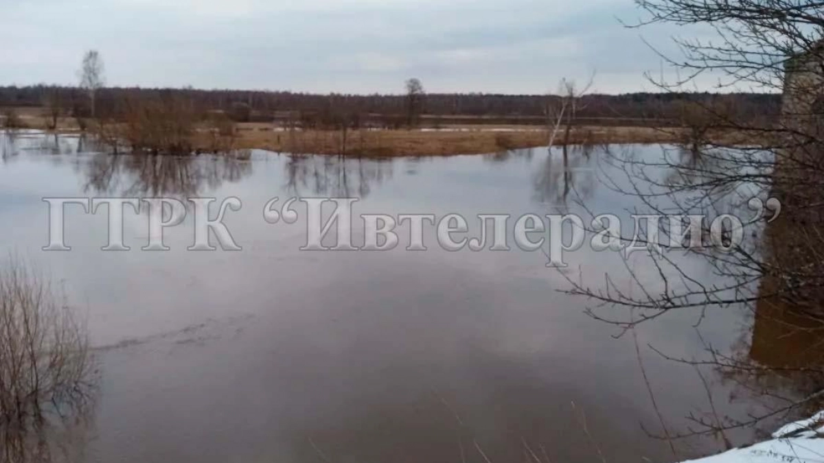 Нерль затопила луга впервые с 2013 года: уровень воды над мостом — 215 см