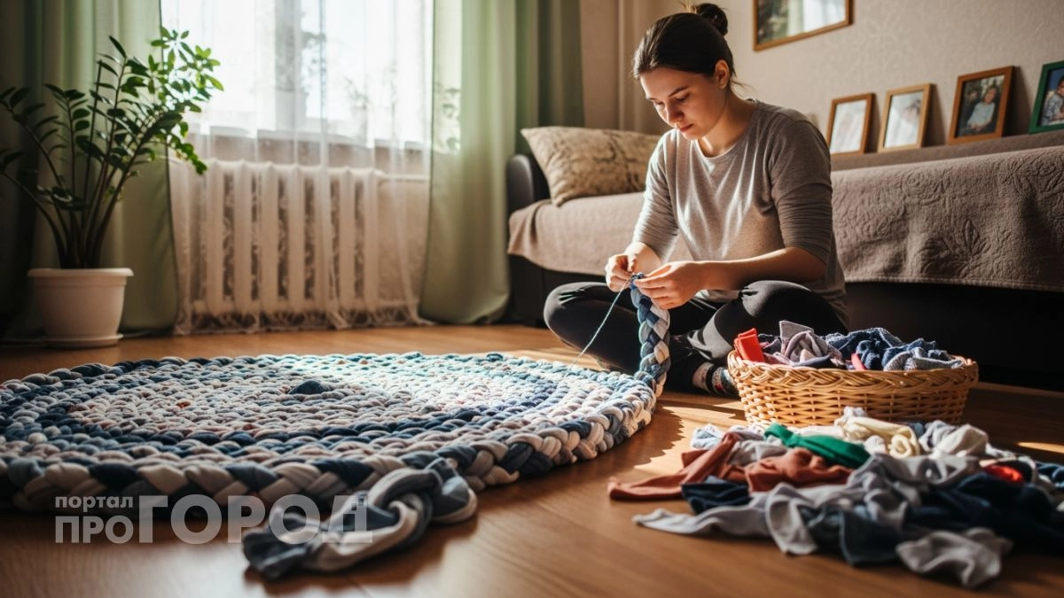 Хватит тратить деньги на декор: превращаю ненужную одежду в стильные коврики без швейной машинки и затрат