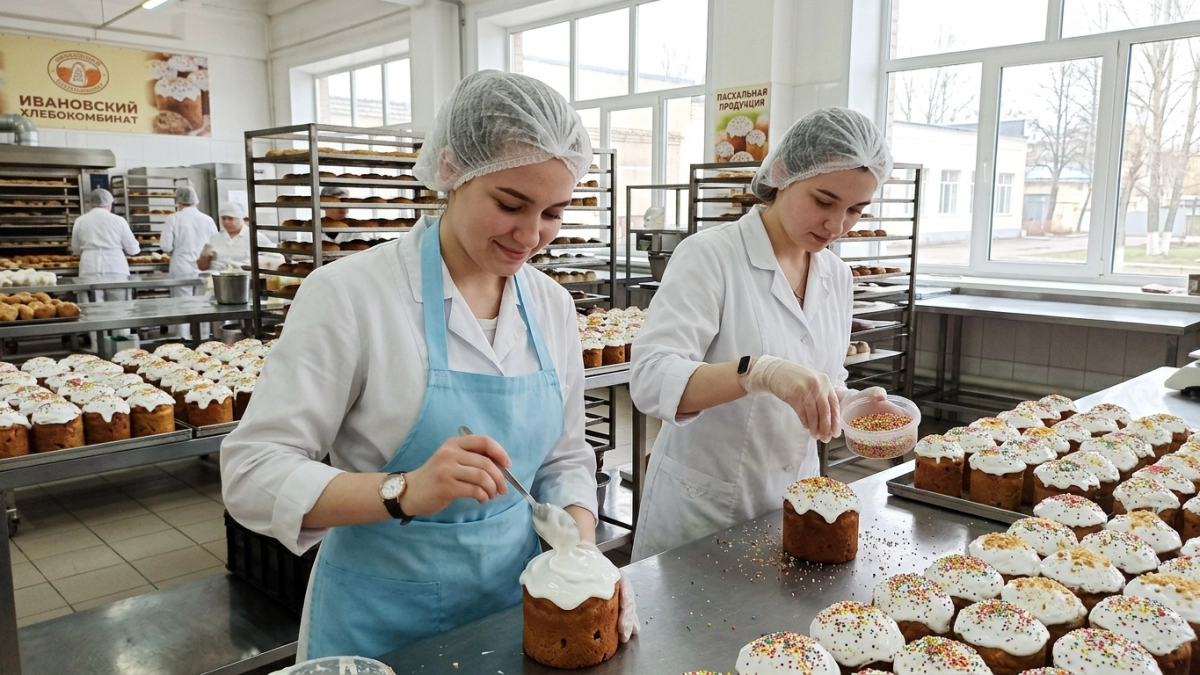Шесть часов работы: как в Иванове готовят куличи к Пасхальной ярмарке
