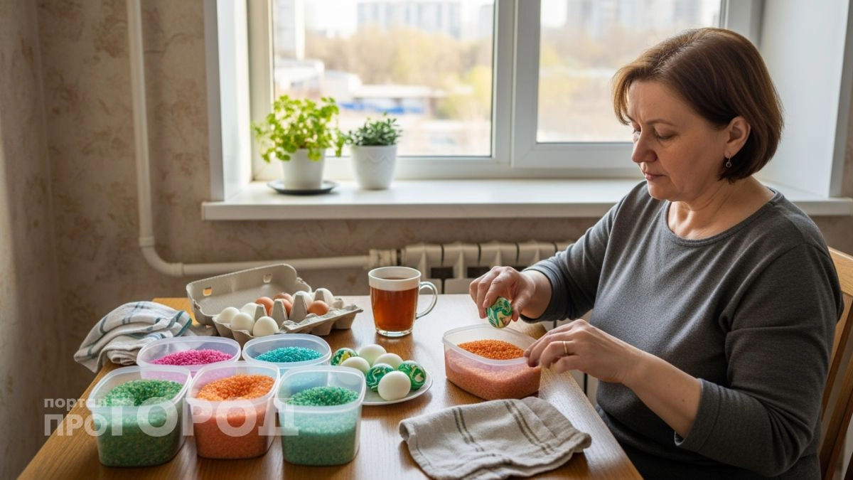 Забудьте про скучные красители: используйте горсть риса для создания стильного мраморного узора на яйцах