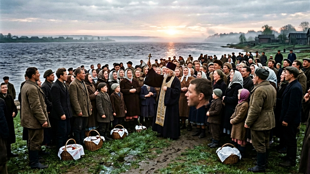 Пасха 1945 года: отец маршала Василевского служил заутреню на берегу Волги