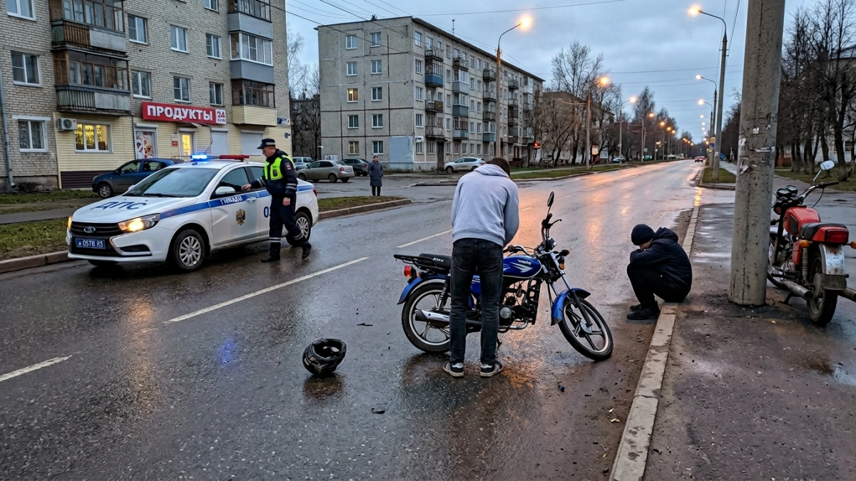 14-летний подросток без прав устроил лобовое ДТП с мотоциклом в Ивановской области