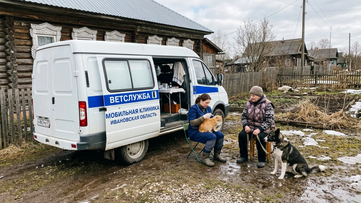 В сёлах Ивановской области начали бесплатно прививать кошек и собак от бешенства