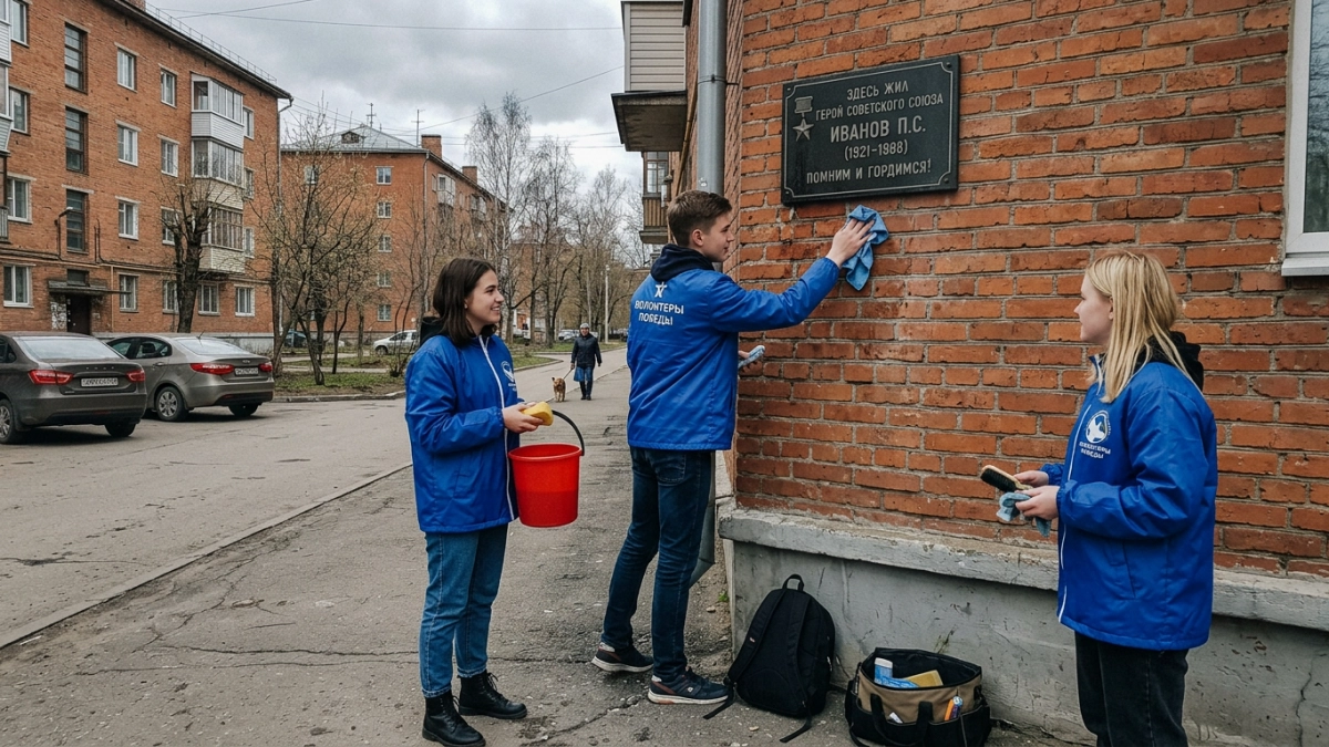 Волонтёры Победы привели в порядок 73 мемориальные доски в Иванове