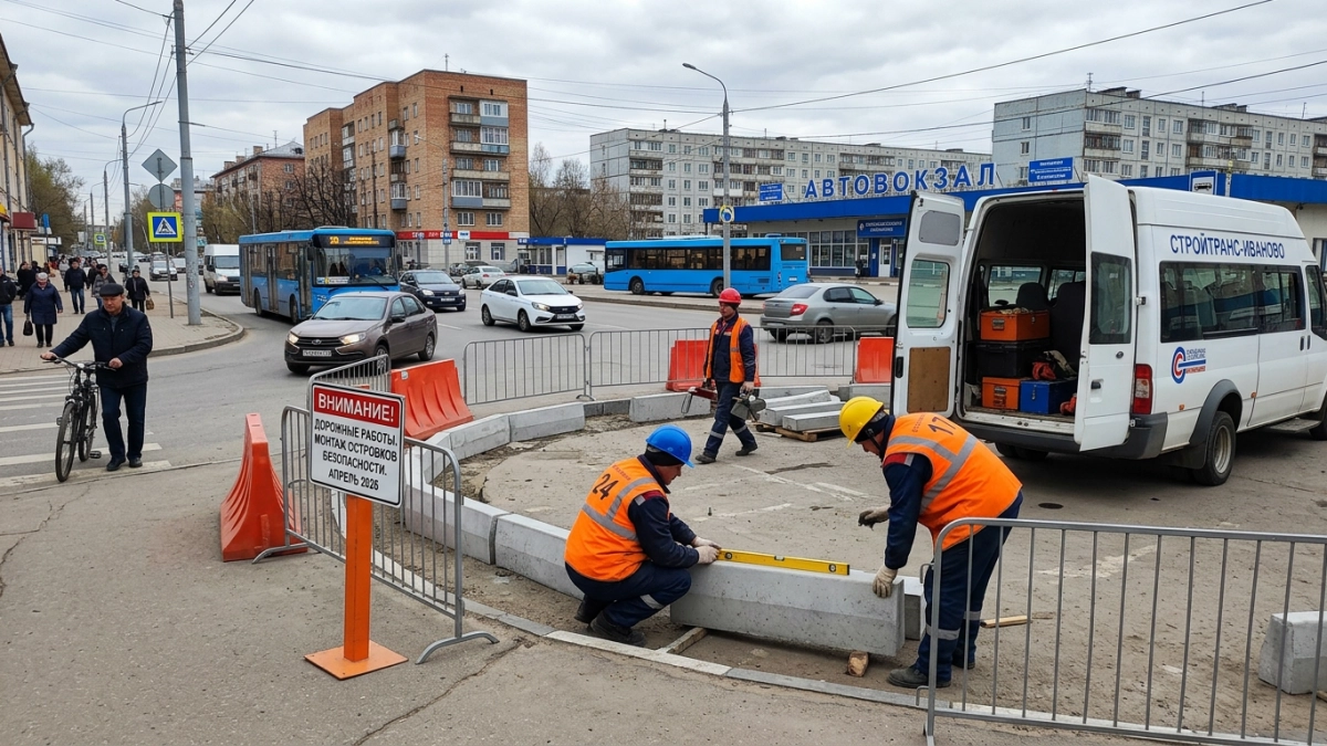 Кольцо у автовокзала в Иванове сдадут раньше срока