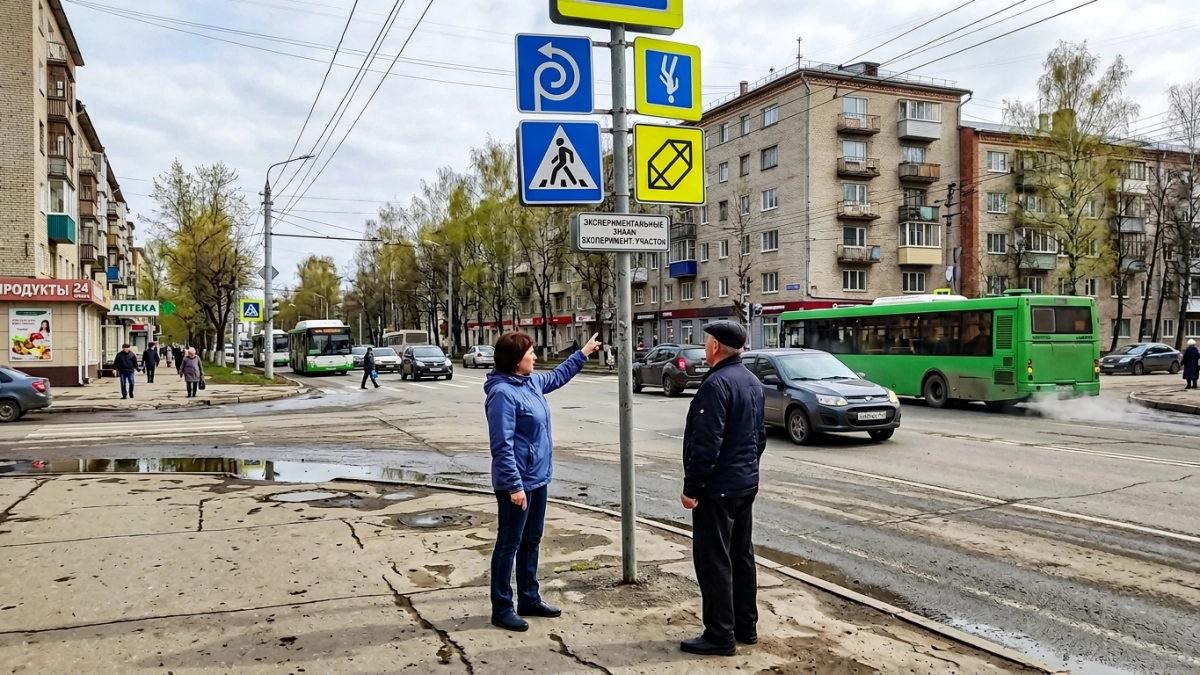 В Иванове установили перевёрнутые знаки — водители озадачены
