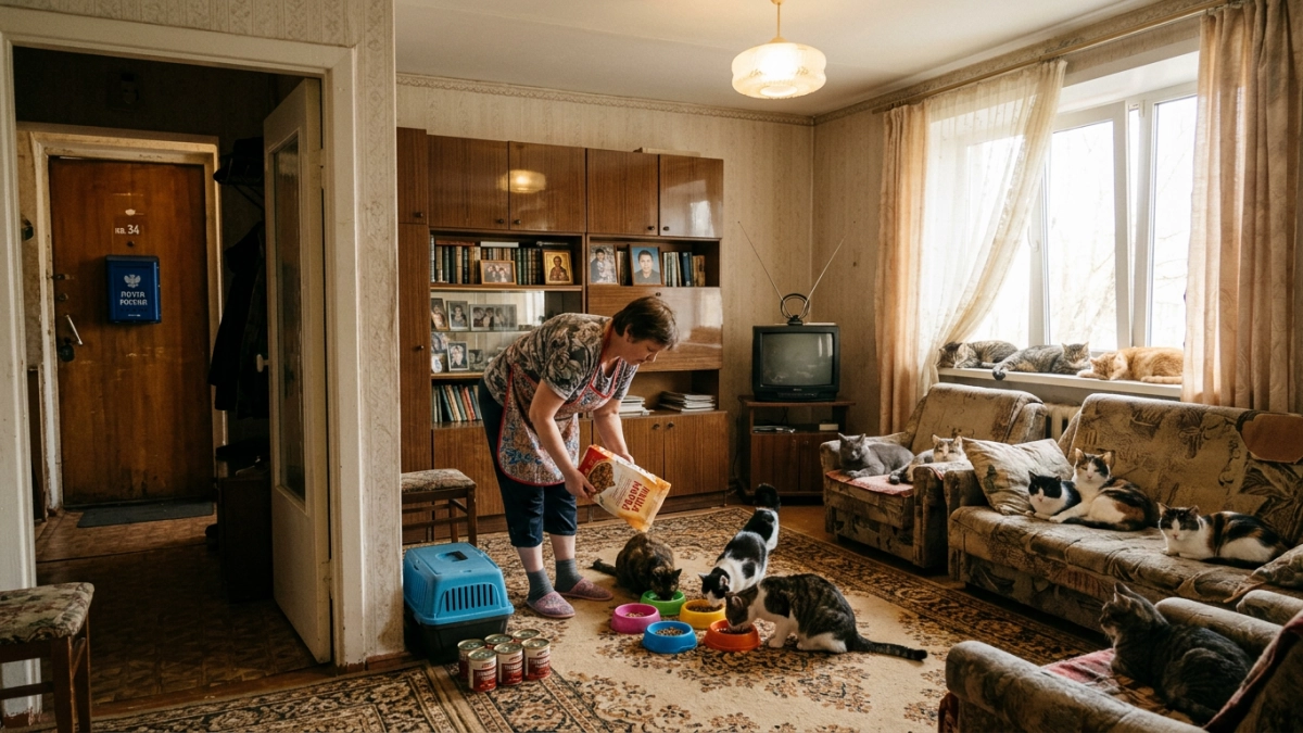 Бабушка из Кинешмы попала в больницу — её 16 кошек ищут новый дом