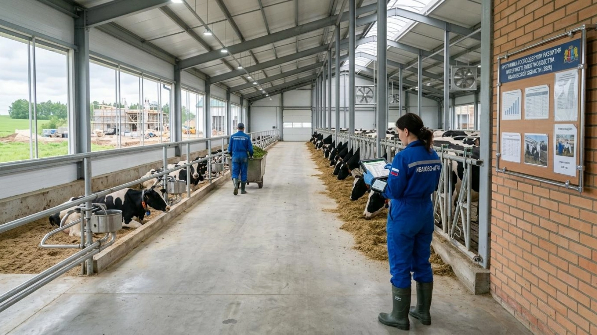 Ивановская область сделала ставку на молоко: продуктивность коров выросла на 17%