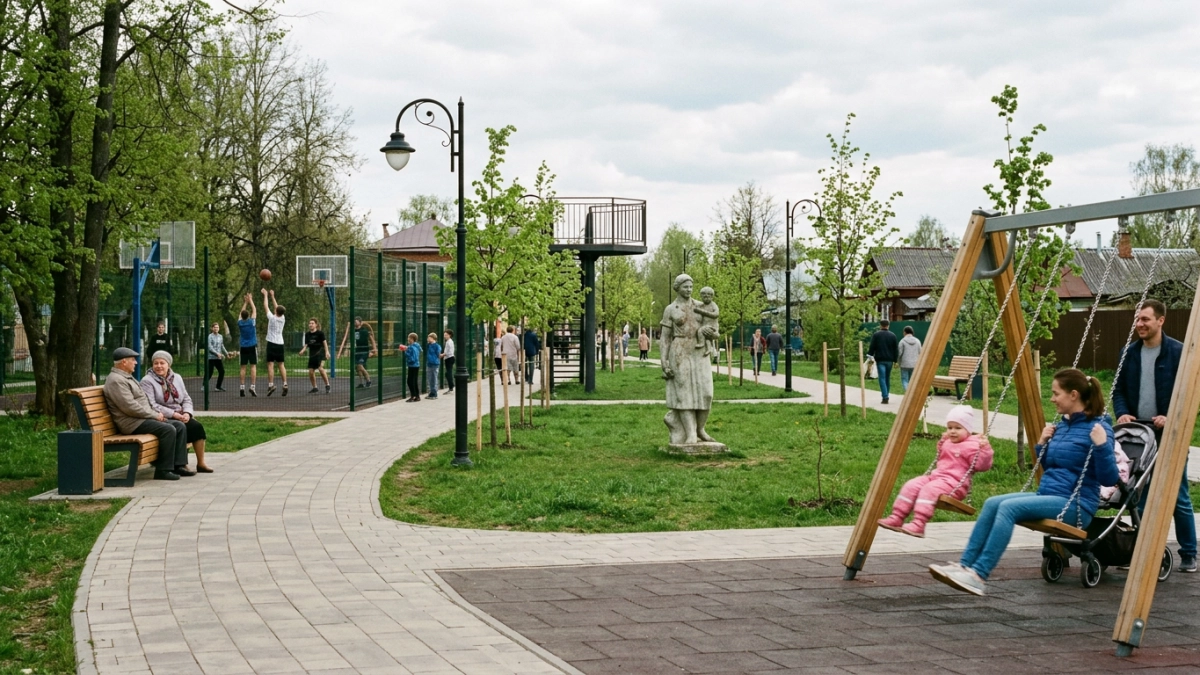 Городской сад в Гавриловом Посаде обновился: площадки, смотровая и легендарная скульптура