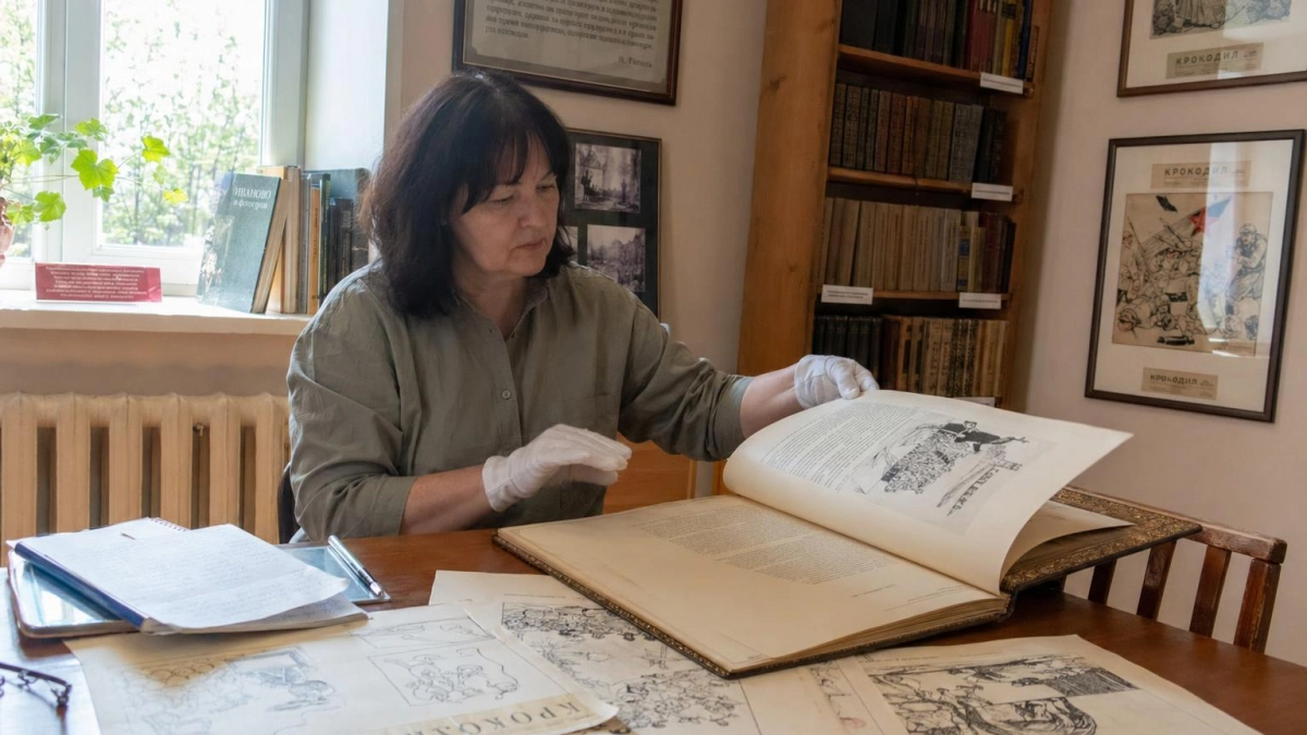 Музей Пророкова в Иванове получил редкий альбом карикатур «Крокодила» военных лет