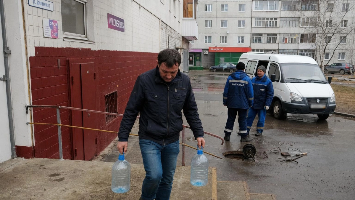 Авария на водопроводе в Тейкове оставила несколько улиц без воды на целый день