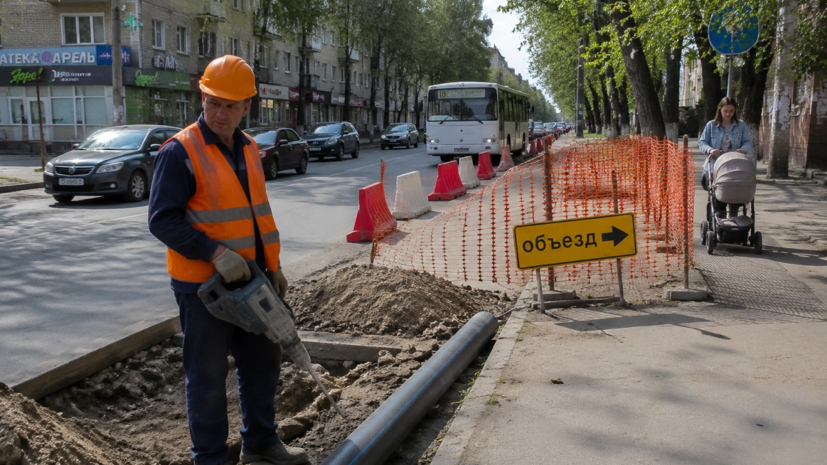 В Иванове перекроют полосу на Постышева: работы продлятся до конца мая