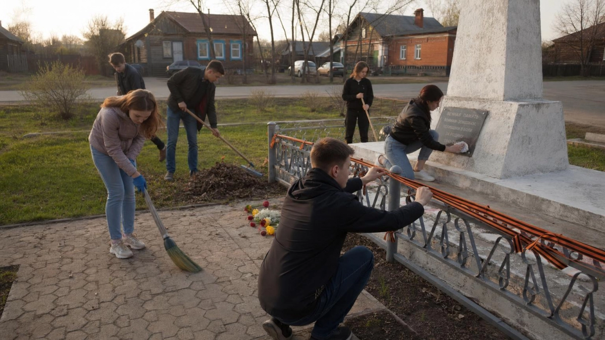 Студенты привели в порядок мемориалы и могилу Героя Советского Союза