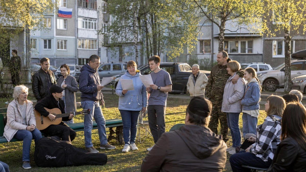 В Иванове жители двора впервые сами исполнили песни военных лет