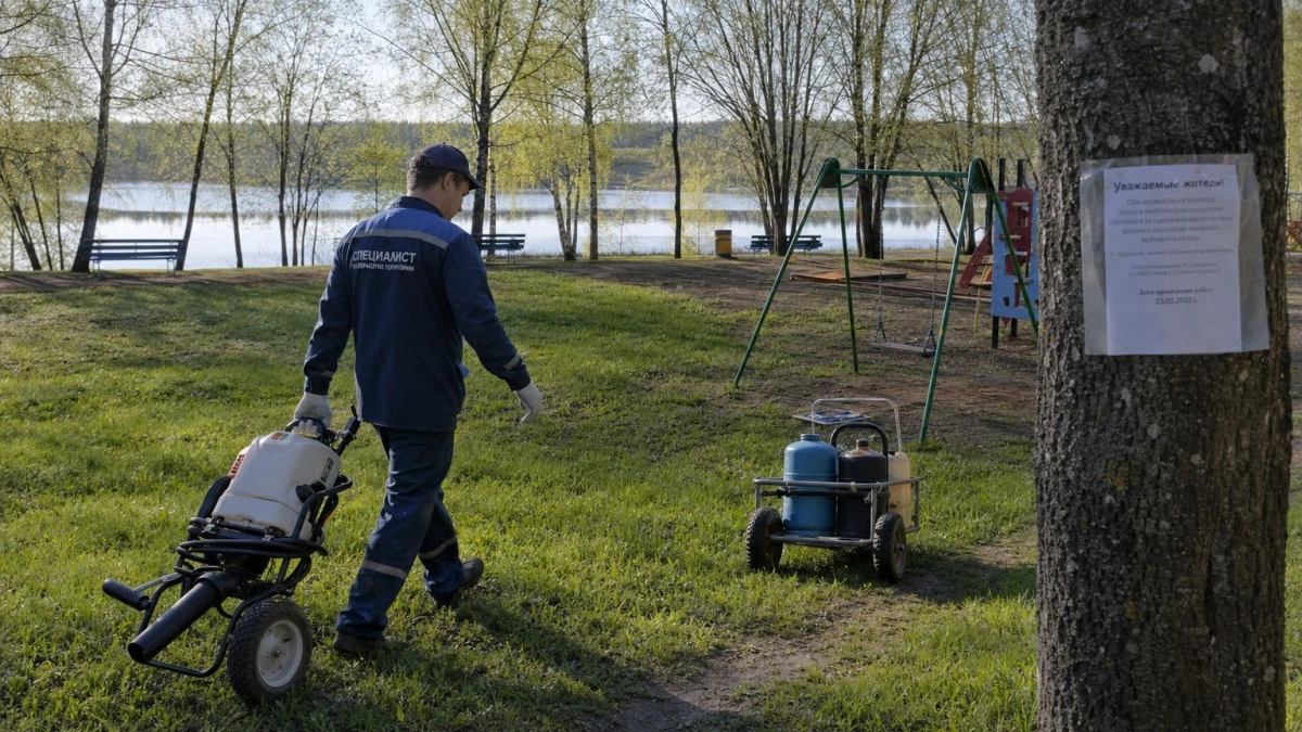 В Юже парк и набережная закрыты на два дня после обработки от клещей