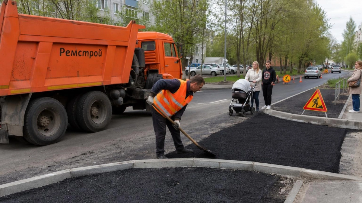 Улица Домостроителей в Иванове готова на 85% — финиш к 31 июля
