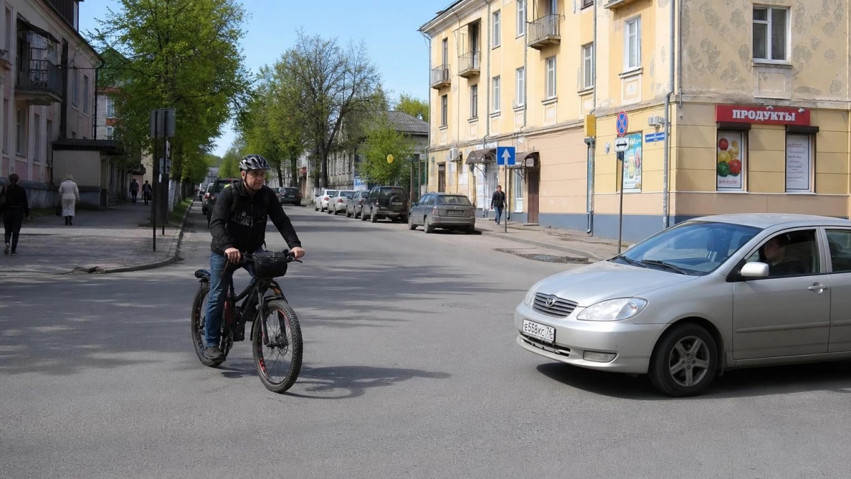 В Кинешме «Тойота» при повороте сбила пенсионера на электровелосипеде