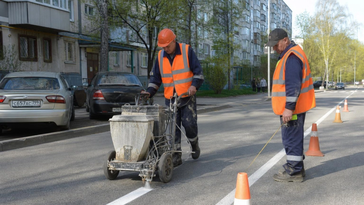 В Кинешме начали наносить 54 километра дорожной разметки