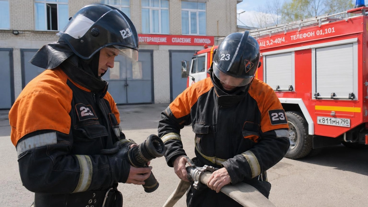 В Заволжске 10 пожарных ночью спасли частный дом от огня