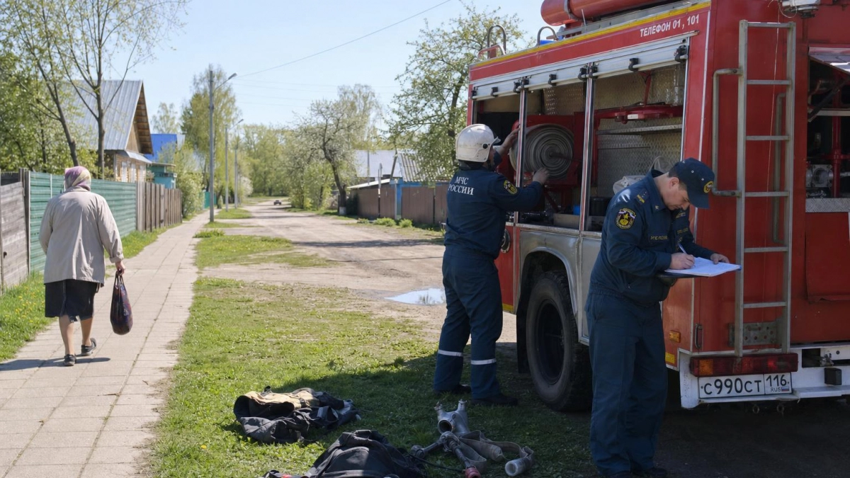 В Лежневе за один пожар выгорели дом, баня и гараж на 250 кв.м