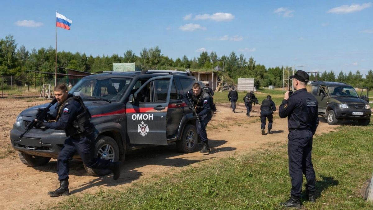 Бойцы ивановского ОМОНа отрабатывают засады и диверсионные угрозы на учениях