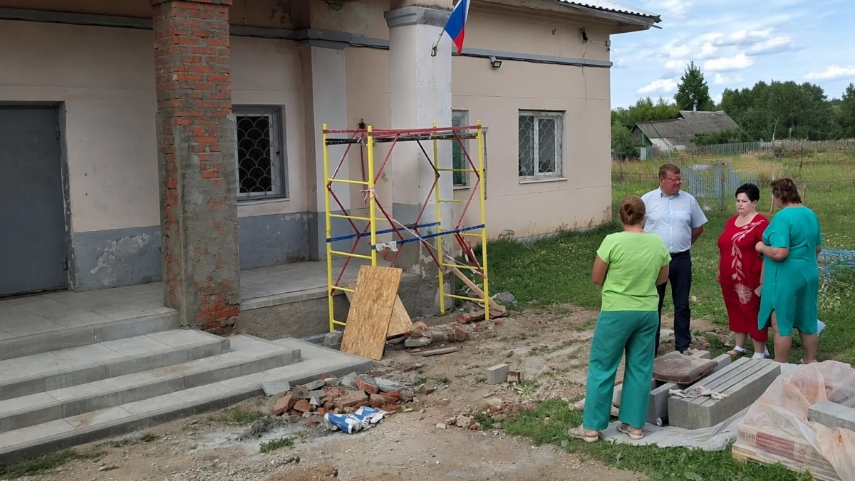 Ремонт Дома культуры в Луговом выполнен на 60%