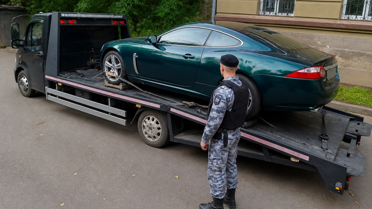 Житель Иванова погасил долг после ареста и эвакуации своего Ягуара