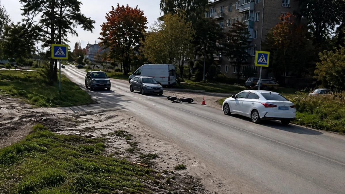 В Кинешме водитель Skoda сбил 32-летнюю велосипедистку на улице Гагарина