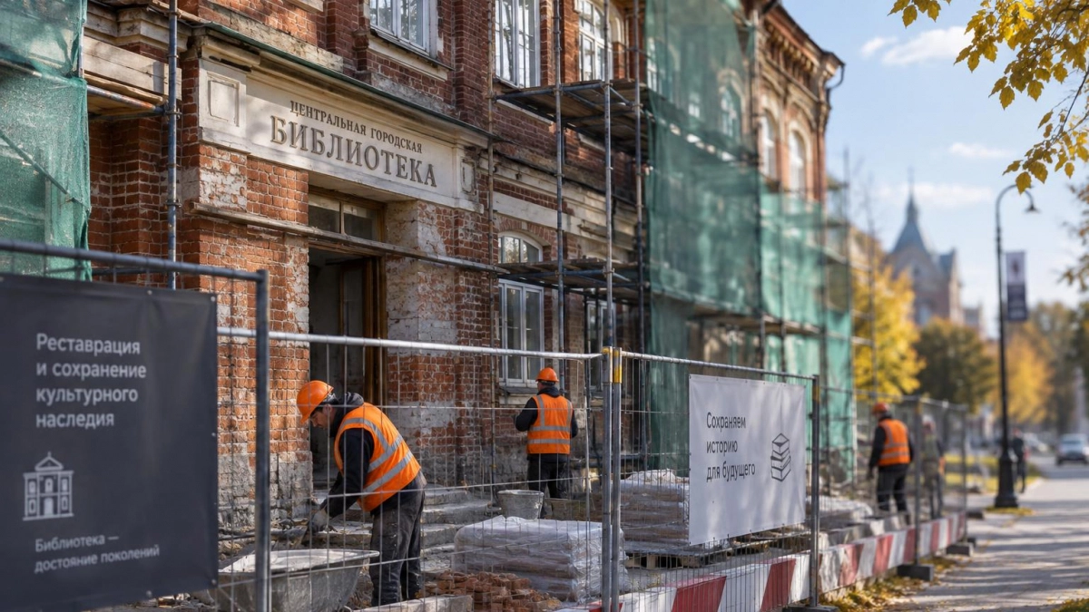 В Кинешме впервые за 20 лет капитально обновляют библиотеку Пазухина