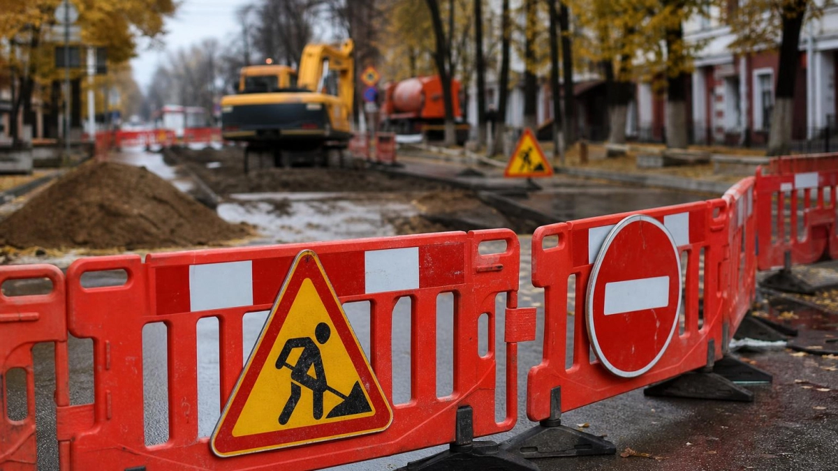 В Кинешме до конца октября перекроют участок улицы Желябова из-за ремонта коллектора