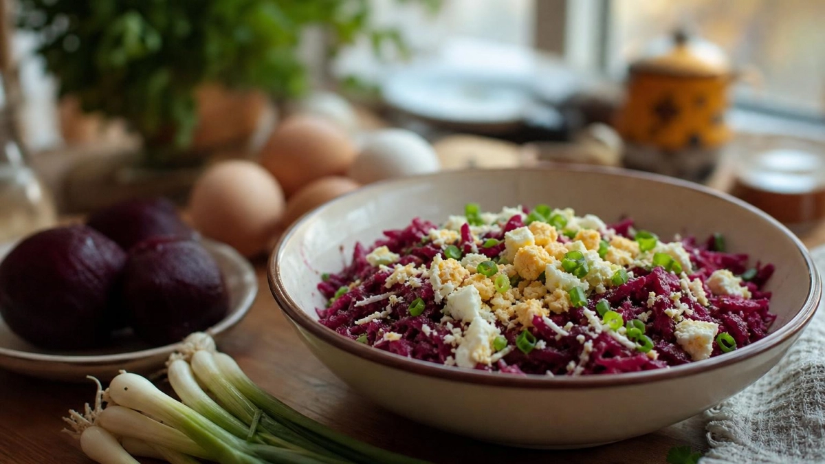 Ивановцам предложили новый свекольный салат с сыром и яйцами
