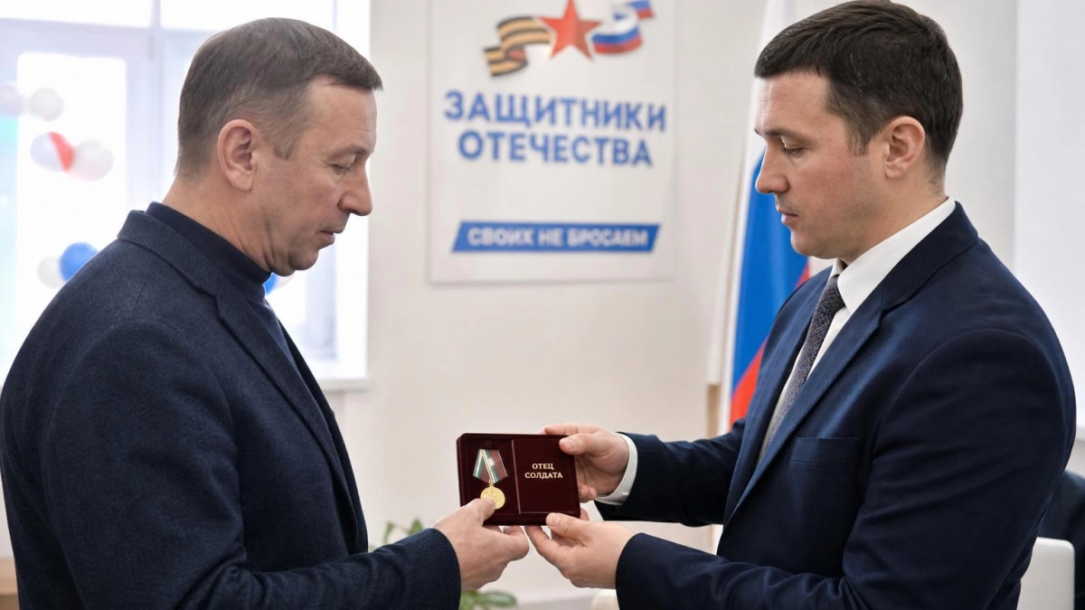 В Ивановской области медалью «Отец солдата» наградили отца четверых десантников