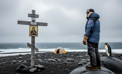 Конюхов установил в Антарктиде крест с иконой возрастом 370 лет